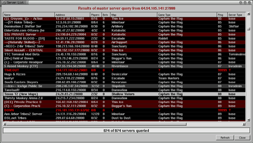 Nomad Master Server Window Screenshot - Click to Enlarge